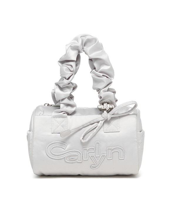 韓國CARLYN -  Tia Bag Mini Size 圓柱形新袋款 (Silver)｜韓星愛用小眾品牌